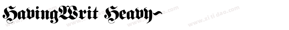 HavingWrit Heavy字体转换